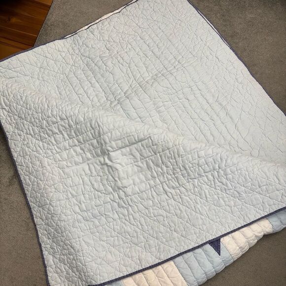 Pottery Barn Kids Blue and Yellow Star Quilt - Picture 2 of 5